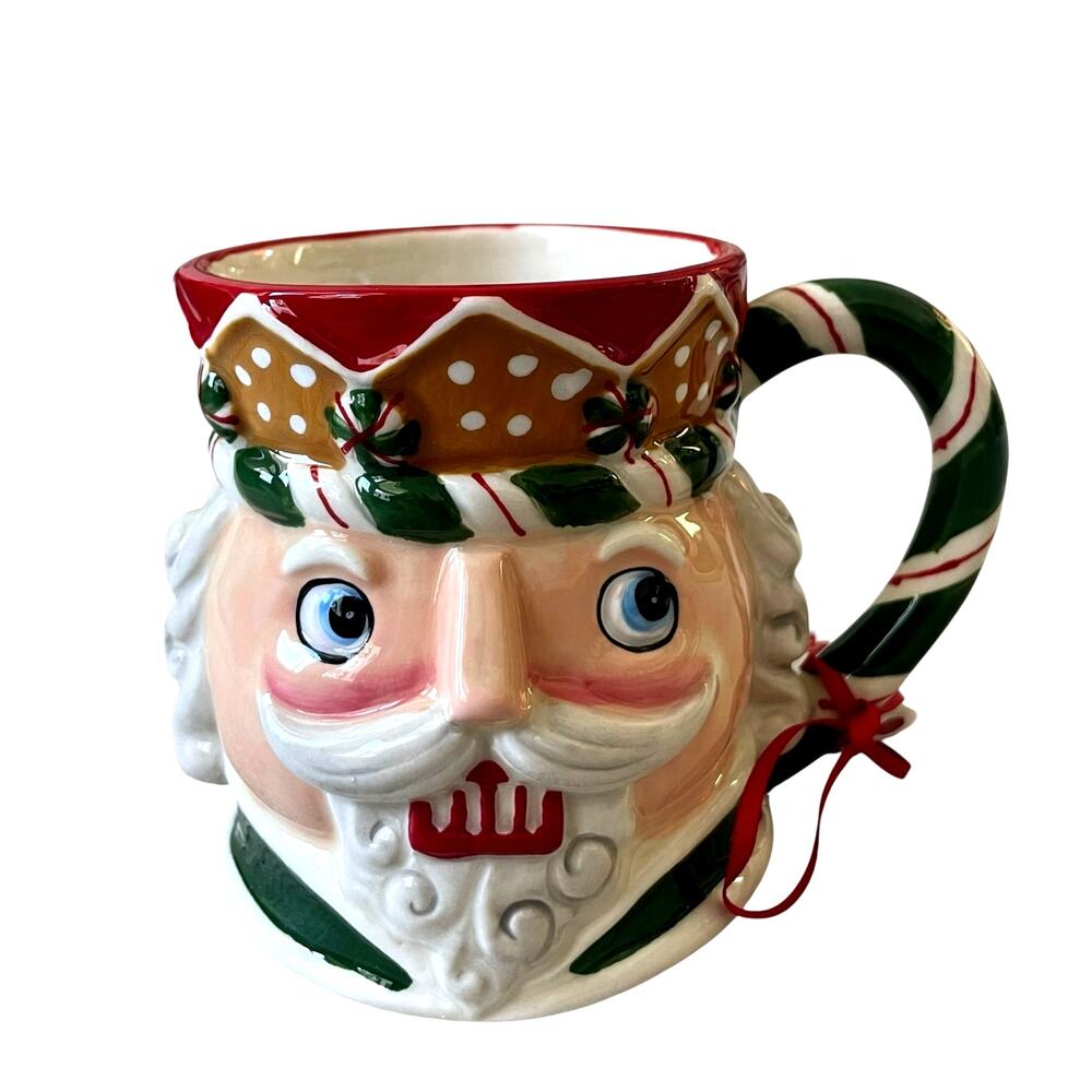 Blue Sky NUTCRACKER Christmas 16 oz MUG Heather Goldminc Clayworks New NWT - Picture 2 of 15